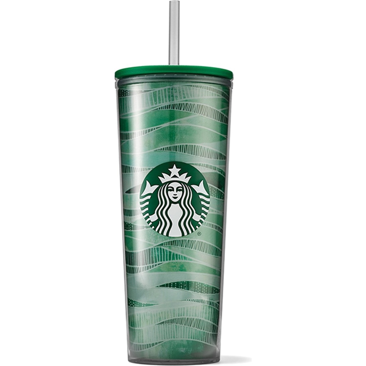 110000322641637.jpg Starbucks Puslu Yeşil Termos 414 ml- 11139686 İçecek Bardağı Modeli - Paslanmaz Çelik Malzeme