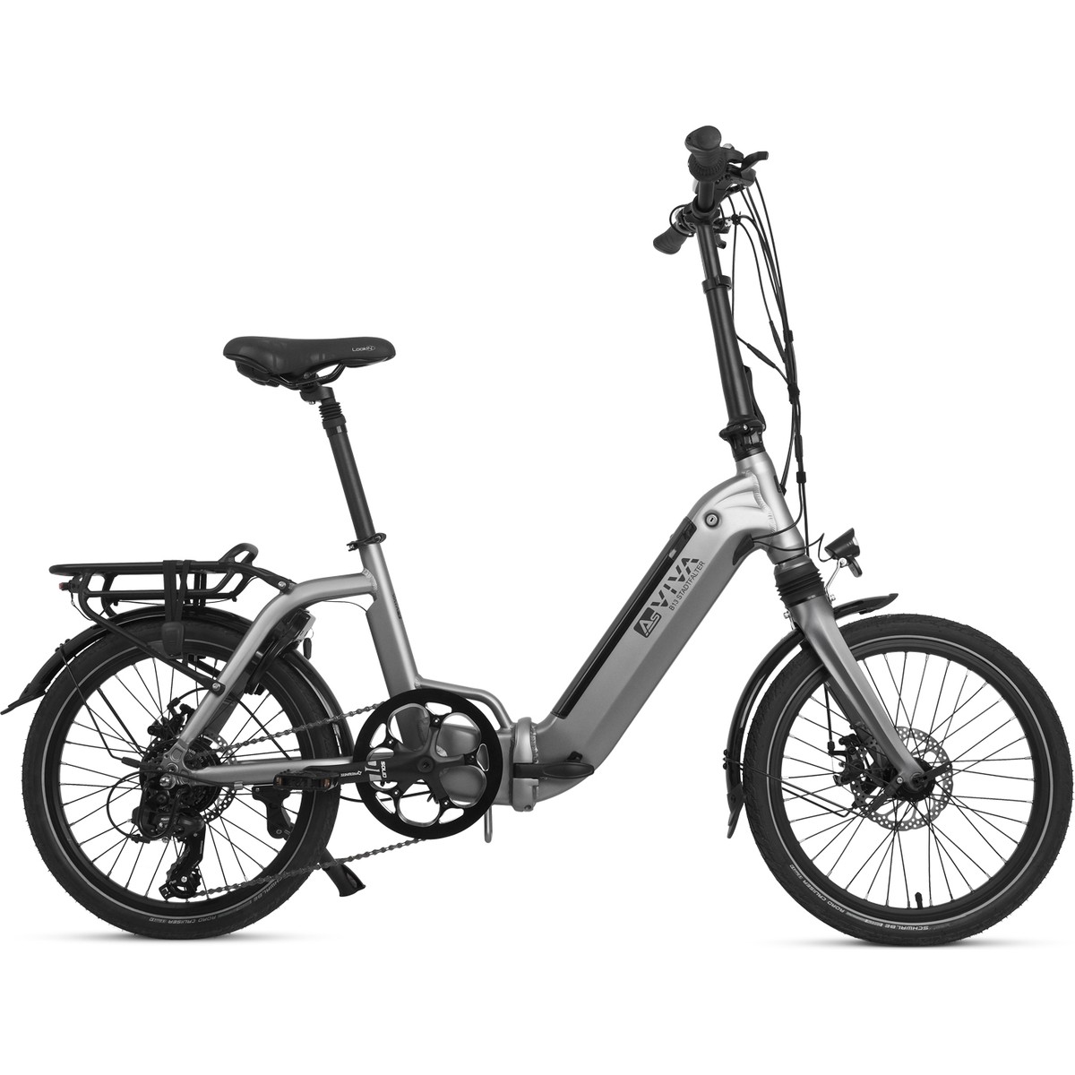 AsVIVA Katlanabilir Elektrikli Bisiklet B13 | Pedelec Gri | Güçlü 36V 14AH 45NM |Samsung  Batarya | 20"