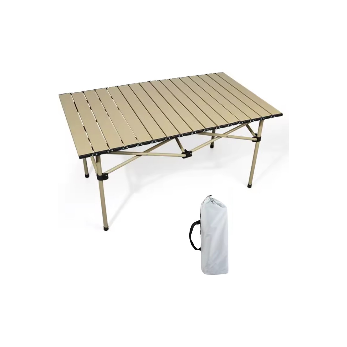 110000730350612.jpg Reidan Büyük Boy Gold Katlanır Kamp Masası Piknik Seti Çanta Tipi Balkon Bahçe Mutfak Masası