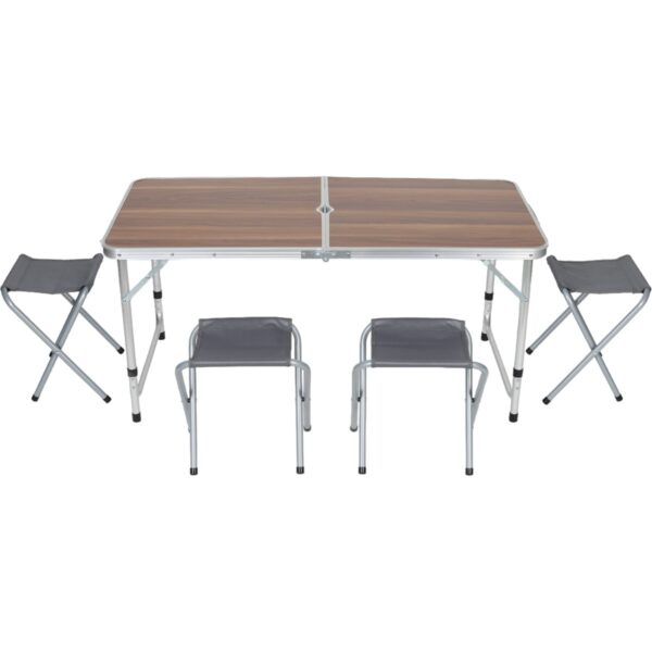 110000740155137.jpg Uniqamp ® Quatro™ Çanta Tipi 4 Tabureli Katlanır Kamp Masa Seti