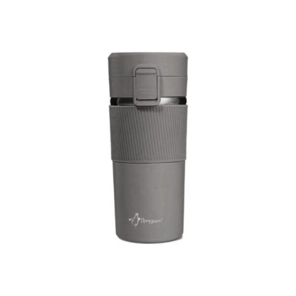 Penguen -3023 Gri Çelik Mug Termos 400 ml Uzun Ömürlü ve Dayanıklı Kullanım Sunar
