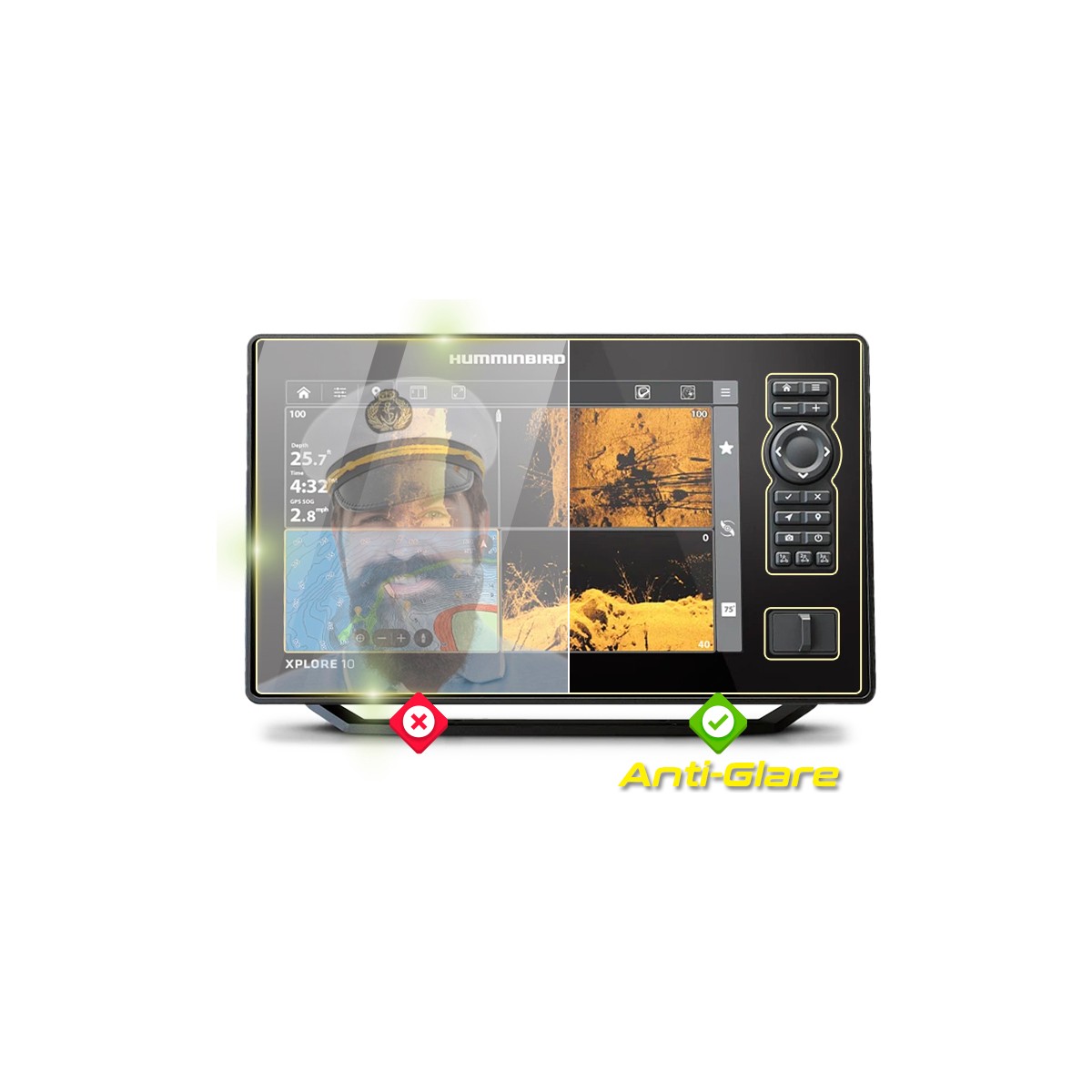 110001011183048.jpg Humminbird Xplore 10 Cmsı+ Fish Finder - Ipg Anti-Glare Yansıma Önleyici Mat Ekran Koruyucu