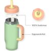SipnJoy 550 ml Turuncu Termos Handlehug Tumbler Paslanmaz Çelik Malzemeden Ergonomik Tasarım
