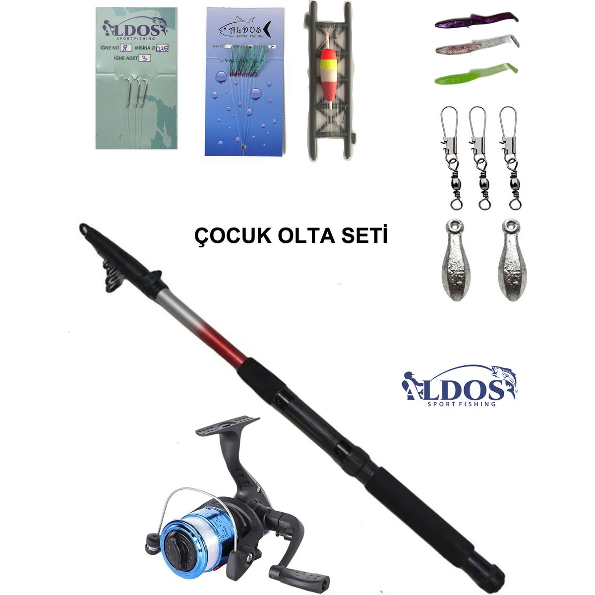 110001095515726.jpg Aldos 180 cm Kamış Makina Olta Seti Tam Takım Olta Seti Çocuk Olta Seti Hobi Kıyı Seti
