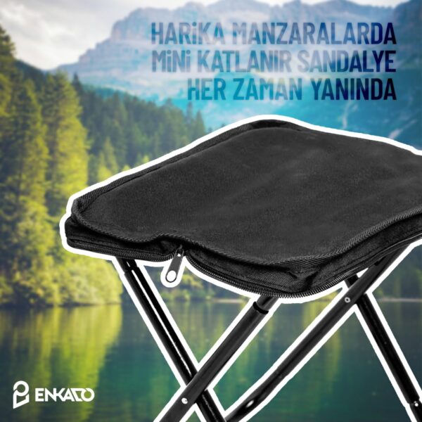 110001155589910.jpg Enkado Ultra Hafif El Çantası Boyutunda Katlanır Kamp Sandalyesi Portatif Taşınabilir Piknik Sandalyesi Cep Taburesi