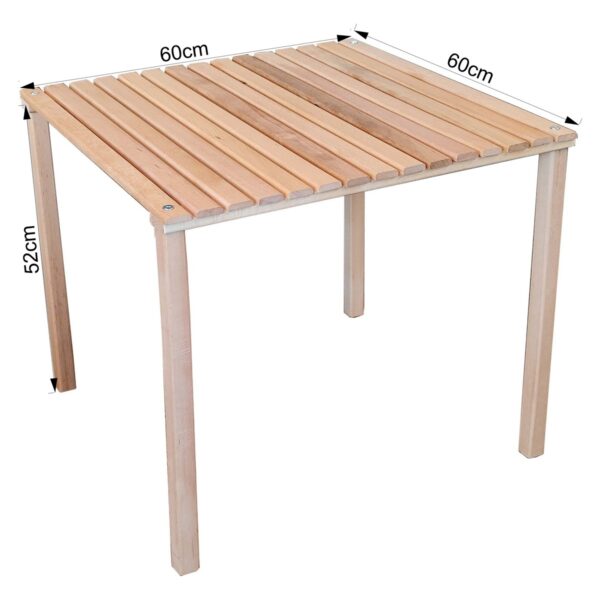 Exent Ahşap Suntalam Malzemeden Üretilmiş Kamp Masası 60x60 cm Renkli Fonksiyonel Tasarım