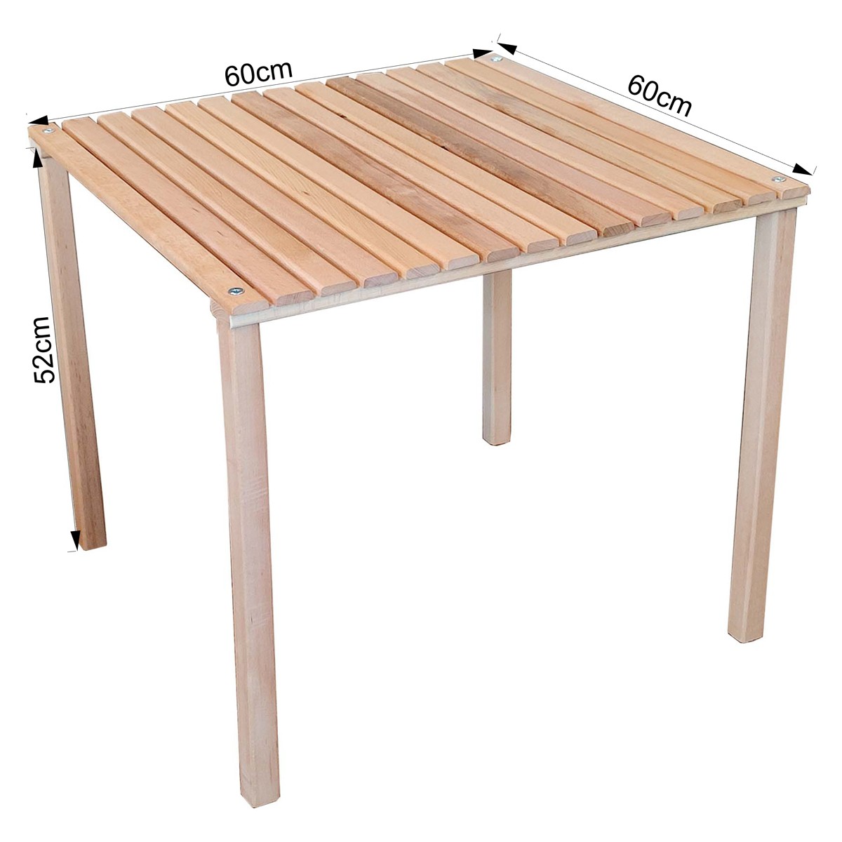 Exent Ahşap Suntalam Malzemeden Üretilmiş Kamp Masası 60x60 cm Renkli Fonksiyonel Tasarım