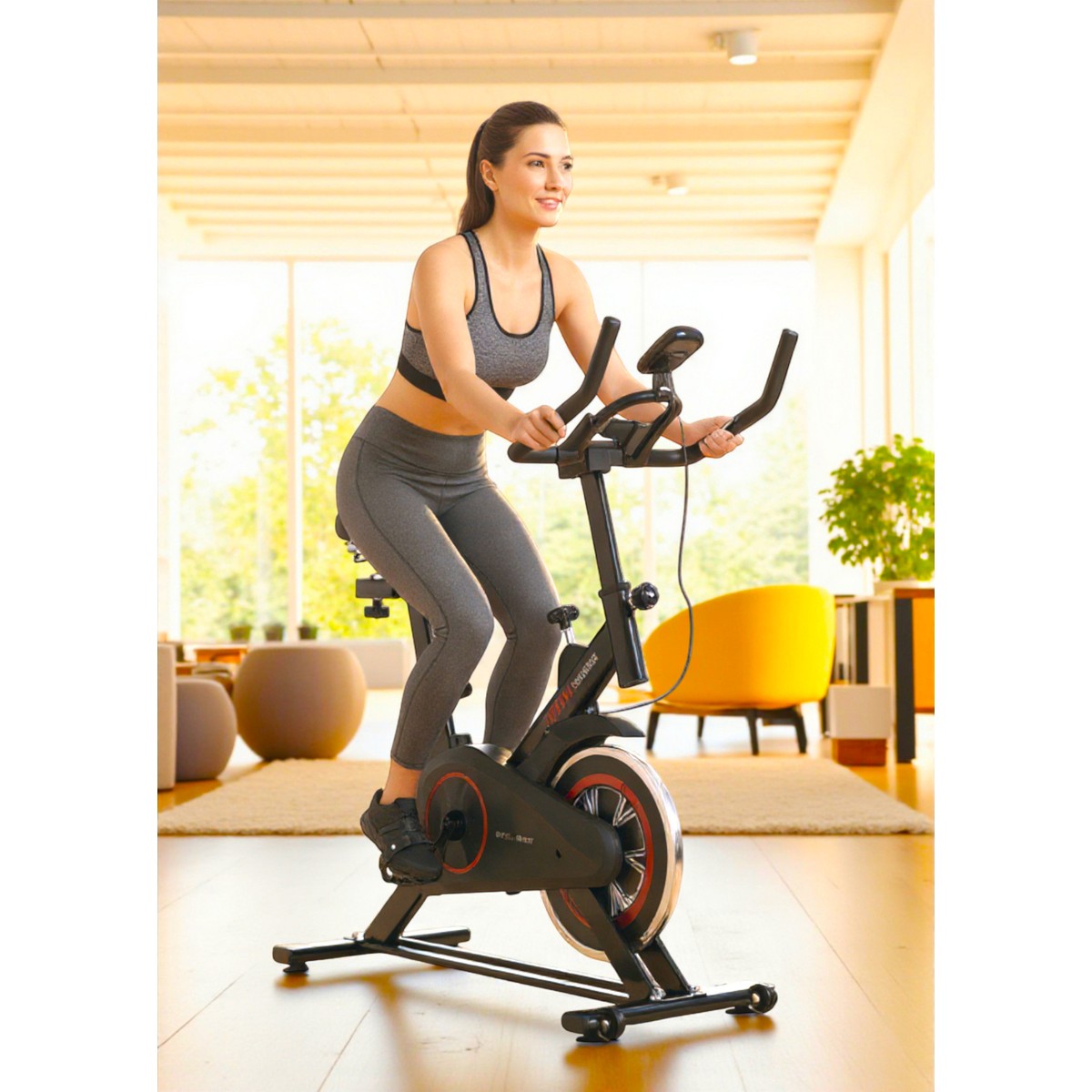 110001239132482.jpg Voit V-Fit By Voit HB101 Spin Bike Taşınabilir, Direnci Ayarlanabilir, Elden Nabız Ölçer, Sessiz Çalışır