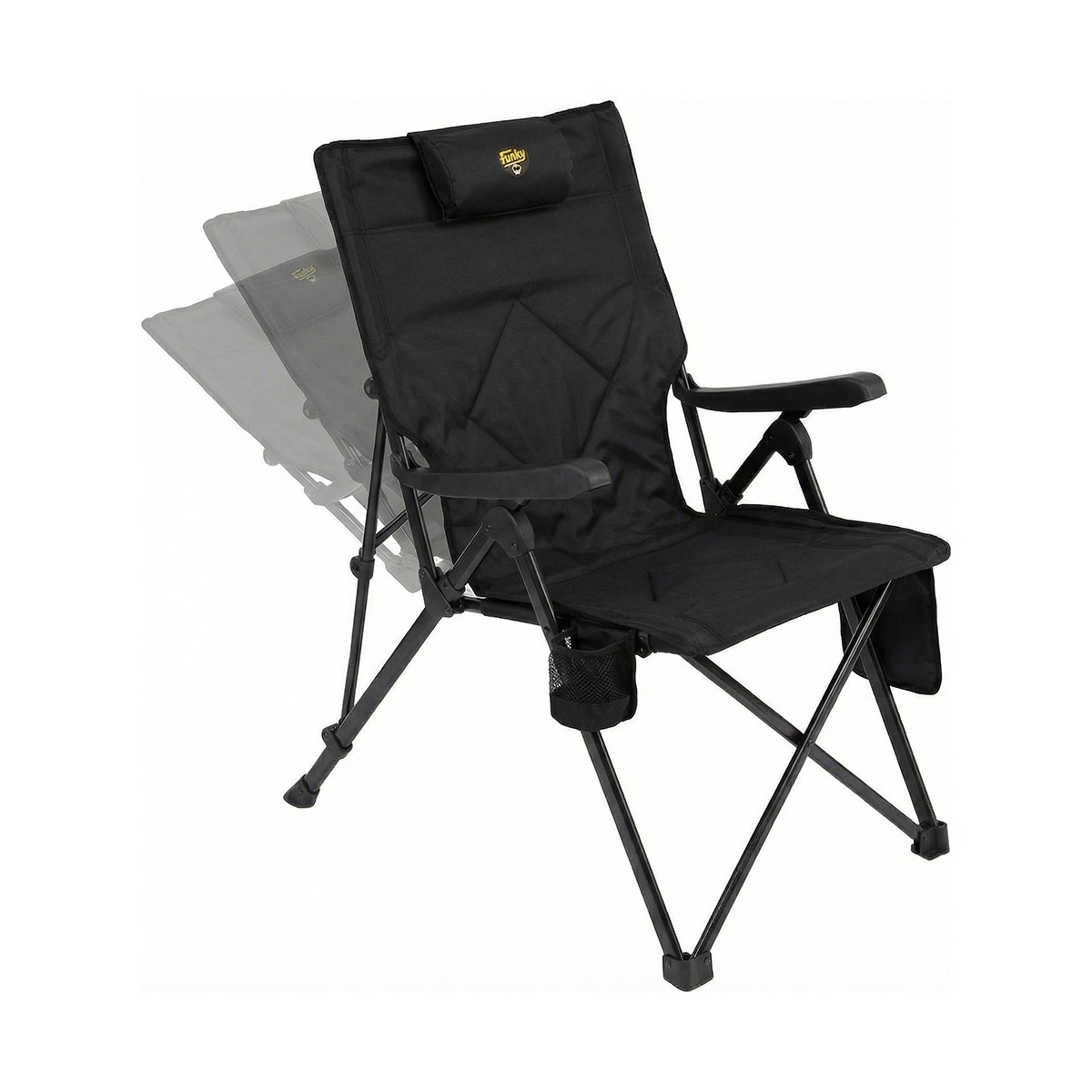 110001489842893-4.jpg Funky Chairs Comfort 3 Kademeli Katlanabilir Kamp Sandalyesi - Siyah Konforlu Sünger Dolgulu Tasarım