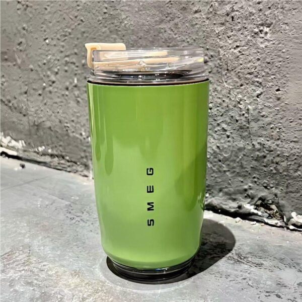 SkyNest Smeg Mug Bardak 240 ml Paslanmaz Çelik Sızdırmaz Termos Yeşil Renkli Tasarım TERMOS240ML