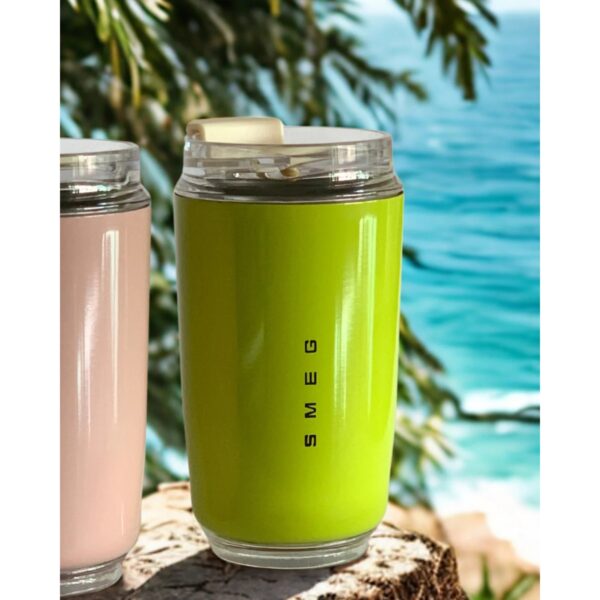 SkyNest Smeg Mug Bardak 240 ml Paslanmaz Çelik Sızdırmaz Termos Yeşil Renkli Tasarım TERMOS240ML