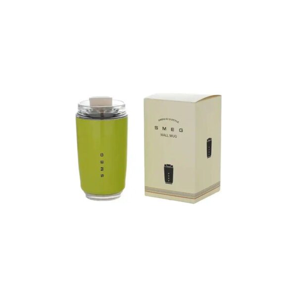 SkyNest Smeg Mug Bardak 240 ml Paslanmaz Çelik Sızdırmaz Termos Yeşil Renkli Tasarım TERMOS240ML