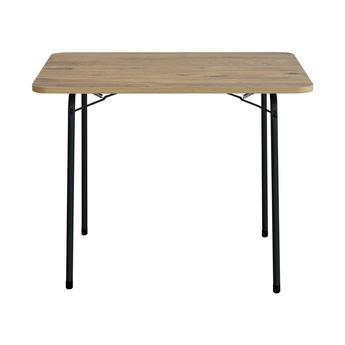 Bofigo Çam Desenli Katlanır Masa Ahşap Metal 60 x 80 cm Balkon Bahçe Piknik Masası