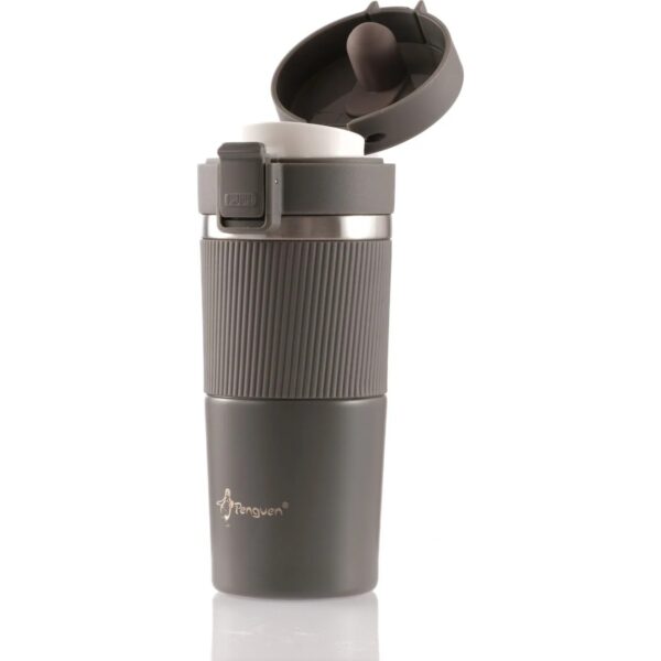 Penguen -3023 Gri Çelik Mug Termos 400 ml Uzun Ömürlü ve Dayanıklı Kullanım Sunar