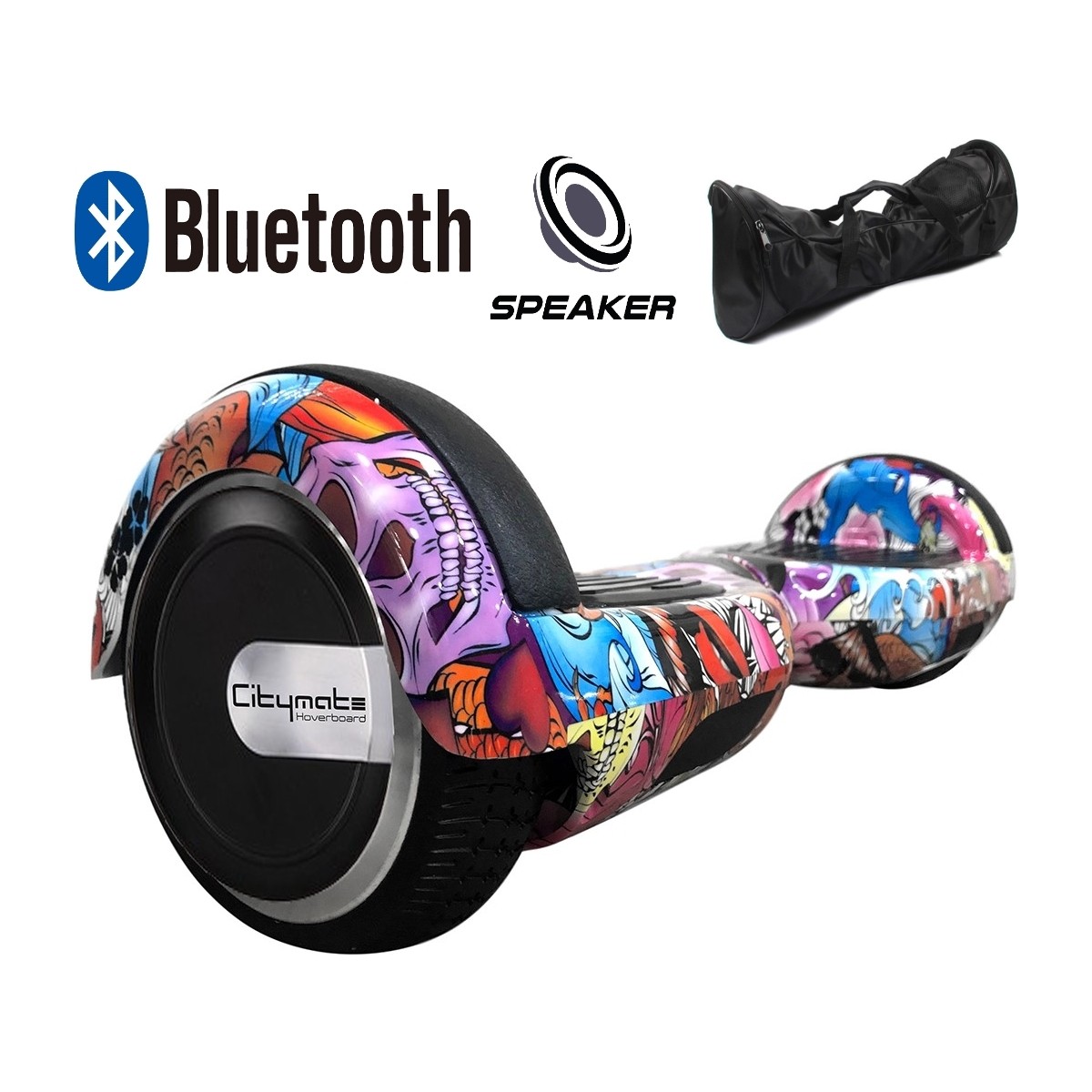 110001742086749.jpg Citymate Smart Balance Elektrikli Kaykay 700 W Motor Gücü ile 12 km/h Hızda Desenli Tasarım