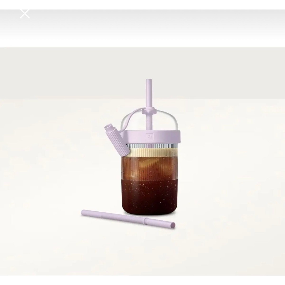 Nespresso Travel Thumbler Mug Lavander (Lavanta) 540 ML Plastik Malzeme ile Seyahat İçin Tasarlandı