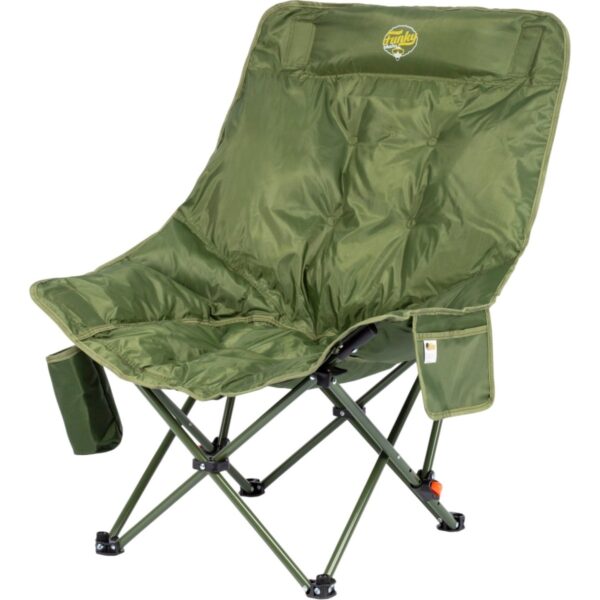 110001770269832.jpg Funky Chairs Stella 4 Kademeli Ayarlanabilen, Ayak Uzatmalı, 500 gr Elyaf Dolgulu, Bardaklıklı, Eşya Cepli, Taşıma Çantalı, Yatabilen Portatif Şezlong Tipi Plaj Kamp Bahçe Sandalyesi - Haki