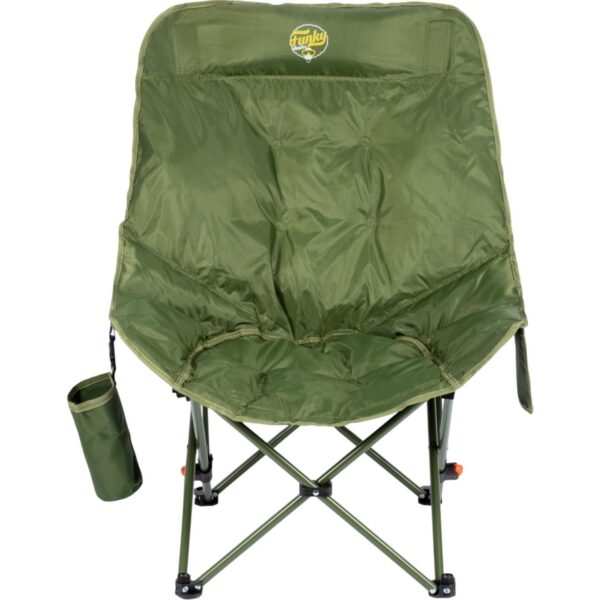 110001770269833.jpg Funky Chairs Stella 4 Kademeli Ayarlanabilen, Ayak Uzatmalı, 500 gr Elyaf Dolgulu, Bardaklıklı, Eşya Cepli, Taşıma Çantalı, Yatabilen Portatif Şezlong Tipi Plaj Kamp Bahçe Sandalyesi - Haki