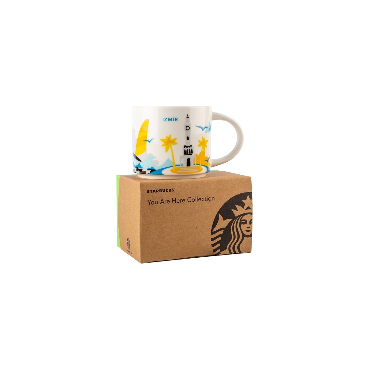 Starbucks® Mug İzmir 414 ml Kulplu Bardak Gıda ile Temasa Uygun Şehir Temalı